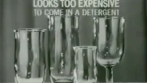 Commercial - Duz Detergent w free smoked crystal glasses 1966