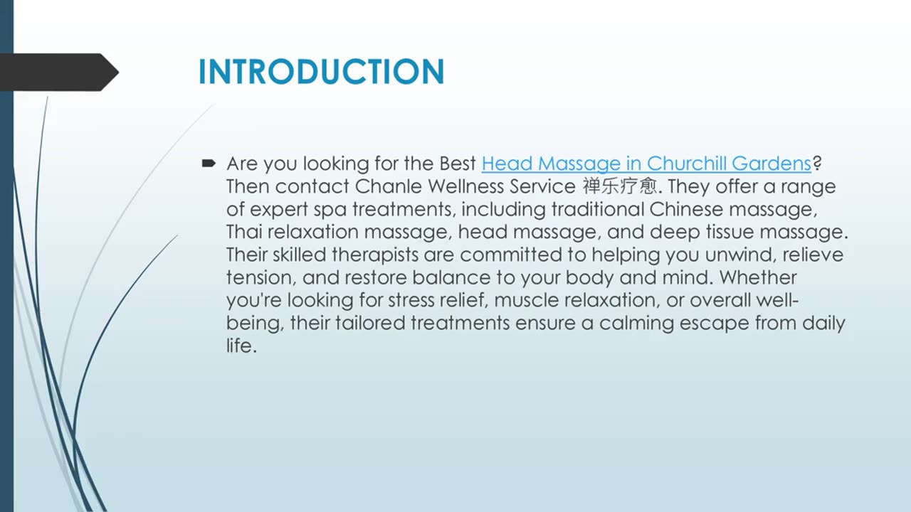 Best Head Massage in Churchill Gardens