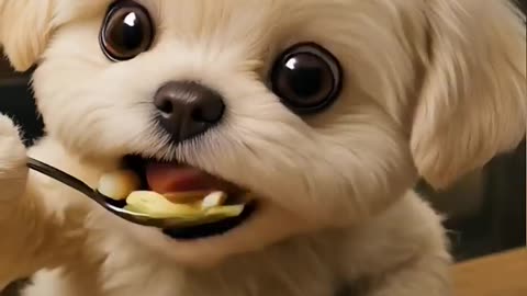 📹 "Cutest Chef Ever?! 🐶🍲 | AI Puppy Ready to Eat |