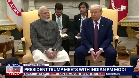 President Trump hosts a Press Conference with the Prime Minister of India Narendra Modi