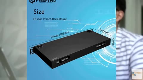 FYBOPTWU-12 Singlemode 12 Port ST-UPC Fiber Optic Rack Mount Enclosure Box & Spl