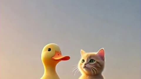 The Duck Who Saved a Cat 🦆❤️🐱
