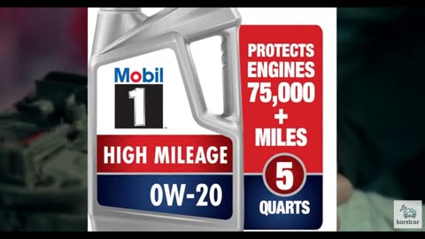 Mobil 1 High Mileage Full Synthetic Motor Oil 0W-20, 5 Quart