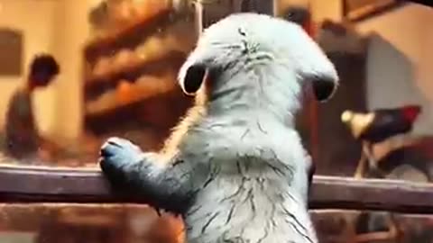 Little white dog was abandoned, but Jesus rescued him! #cute #cuteanimals # dogloves #rescue.mp4
