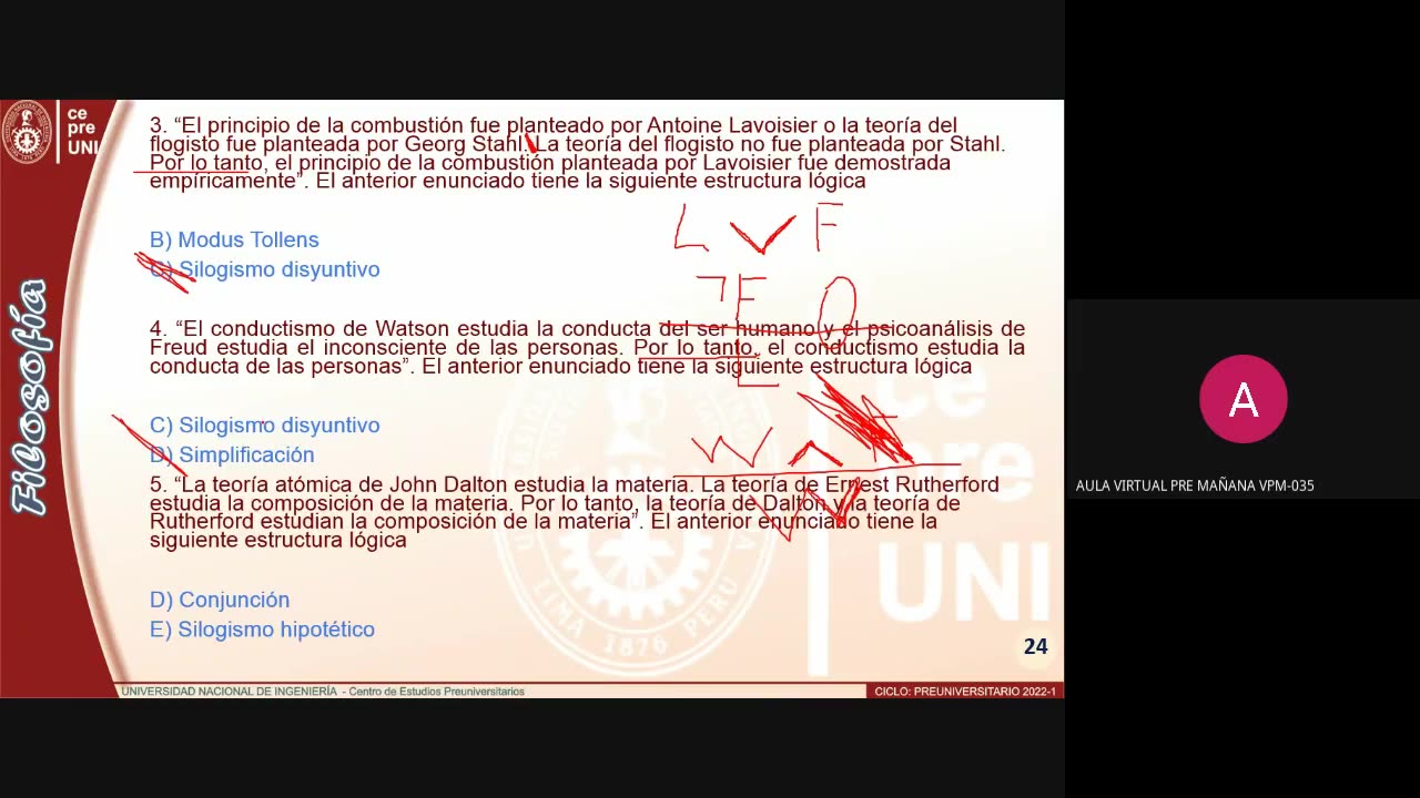 CEPRE UNI 2022 - 1 | Semana 15 | Filosofía