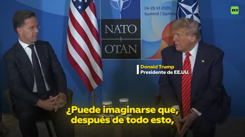 Mark Rutte adula a Donald Trump