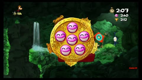 Rayman Origins (PC) (45) Ticklish Temples Time Trials - 4 Electoons & Medals