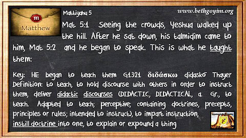 BGMCTV THE CITY GATE MESSIANIC BIBLE STUDY MATTIYAHU "MAT" CHAP 5 PART 003