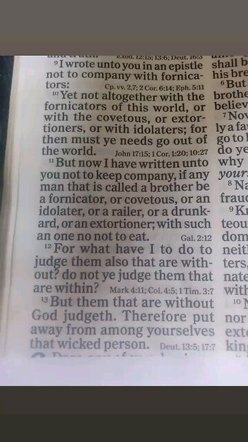 1 Corinthians 5:9-13