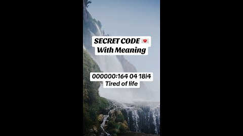 Secret code with meaning 000000:164 04 18i4