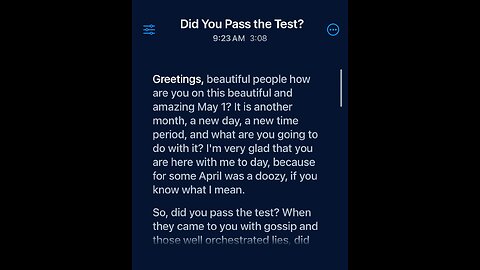 Did you pass the test?