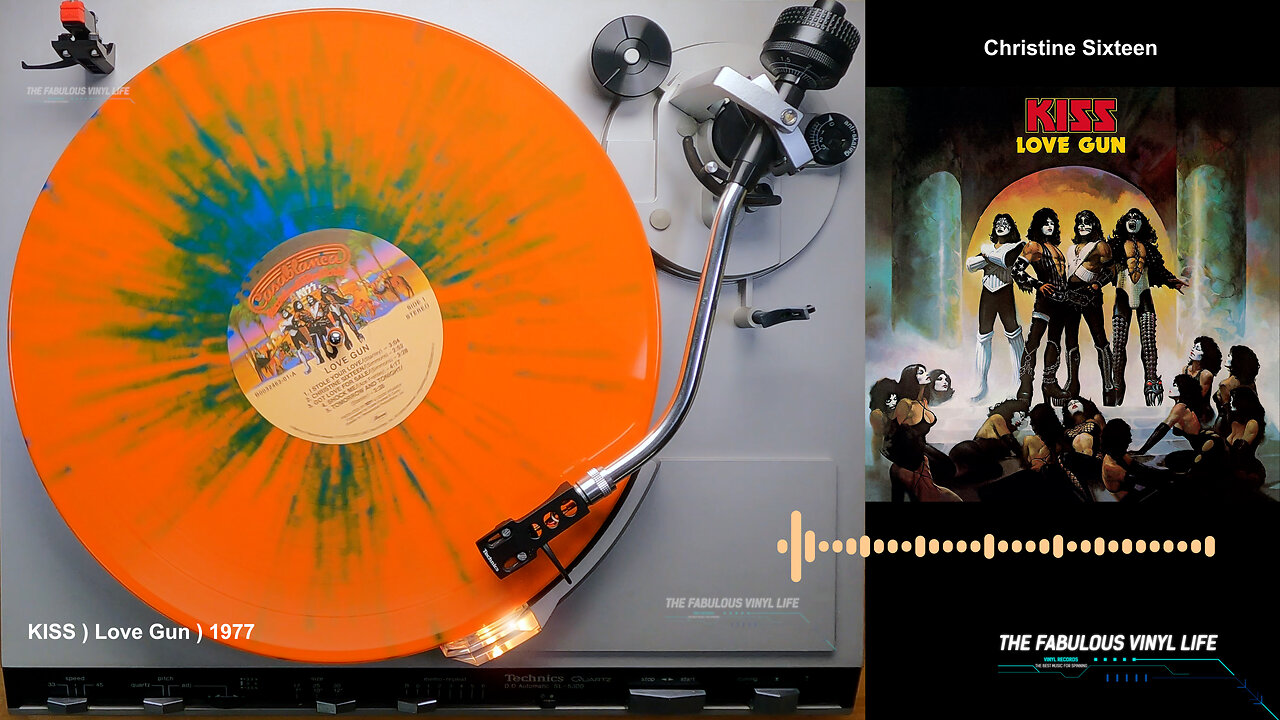KISS ) Love Gun ) 1977 (Tangerine/Aqua Splatter Exclusive Vinyl 2020)