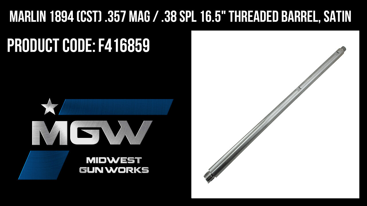 Marlin 1894 (CST) .357 MAG / .38 SPL 16.5" Threaded Barrel, Satin - F416859