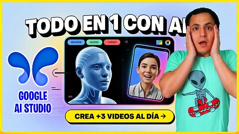 GOOGLE AI STUDIO crea AUDIO, IMAGEN y VIDEO Todo en UNO 🚀| TRUCO para crear +3 VIDEOS diarios 🤯