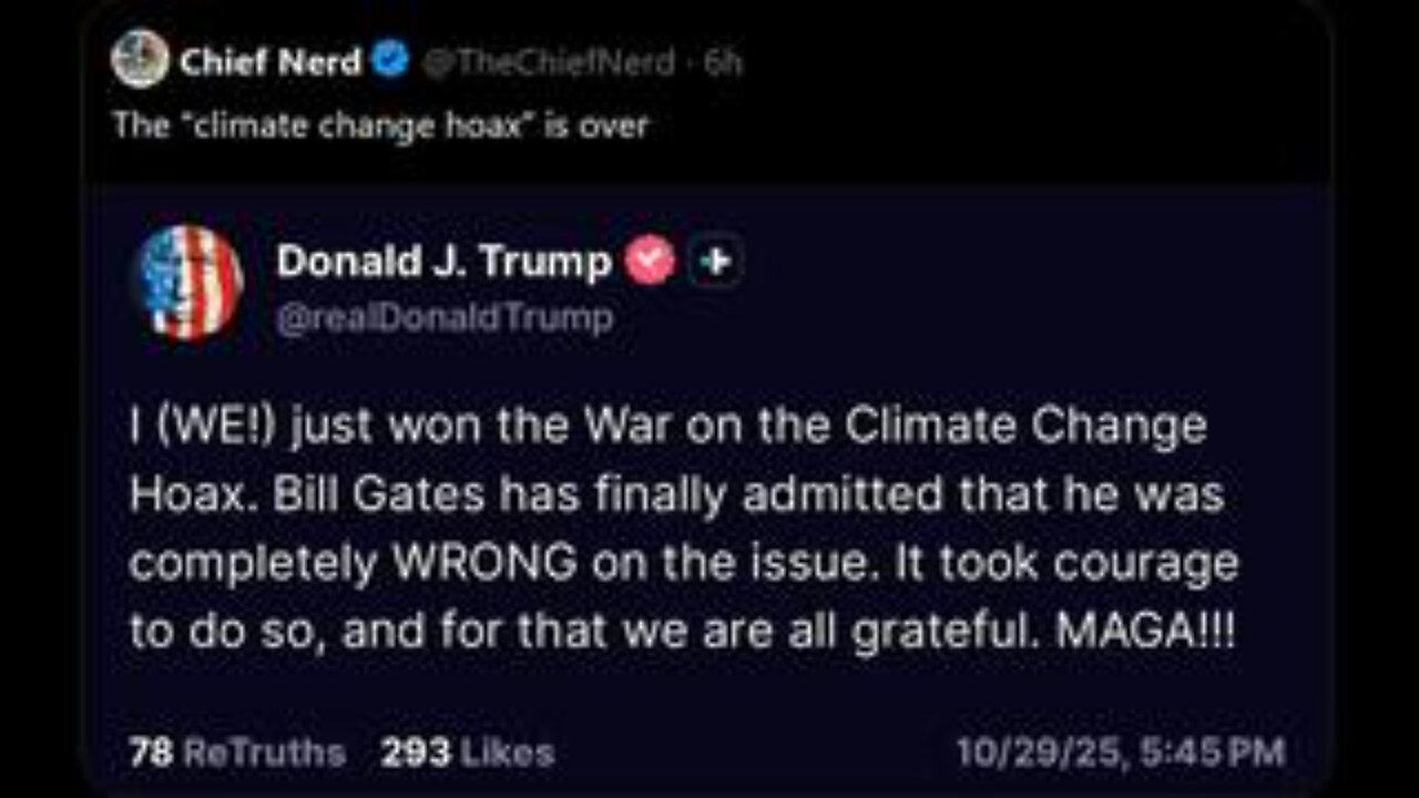 We just won the war on the Climate Change Hoax - Trump