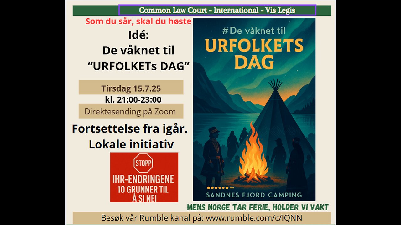15.7.25: De våknet til URFOLKETS DAG