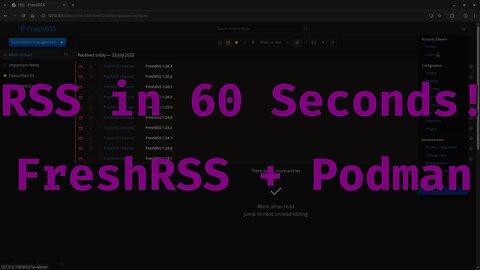 How to Install FreshRSS with Podman and MariaDB on Your Server