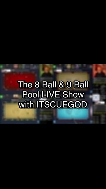 The 8 Ball & 9 Ball Pool LIVE Show with ITSCUEGOD