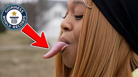 The woman with the longest TONGUE in the world 