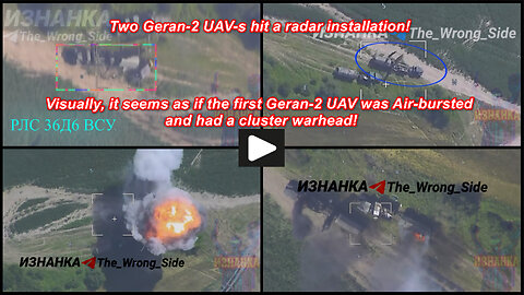 Chernihiv region: Russian Geran-2 UAV-s burn Ukrianian ST68UM/36D6 radar
