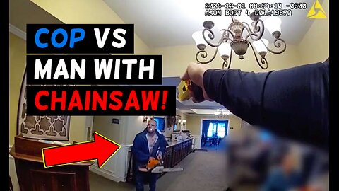 Cop vs Man with CHAINSAW in Nursing Home!