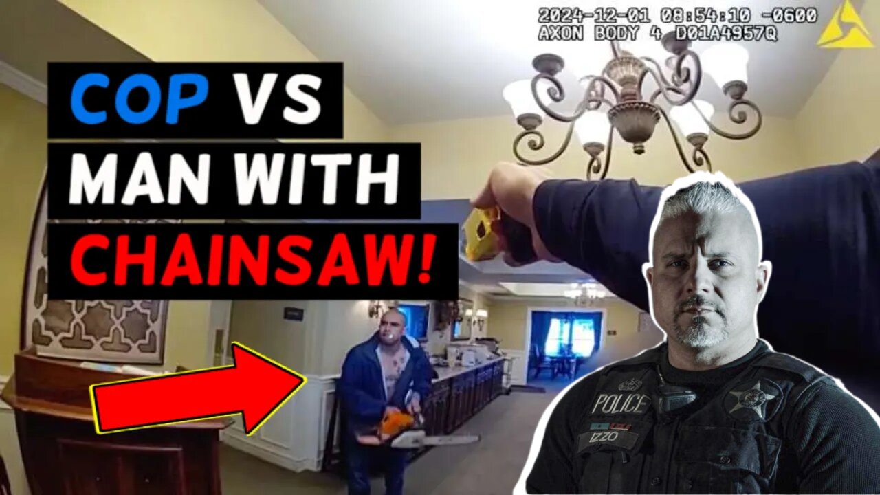 Cop vs Man with CHAINSAW in Nursing Home!