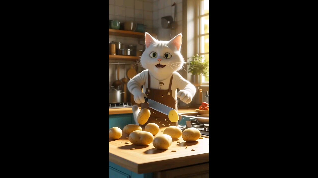 cat cooking 🍳🍳🍳