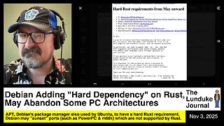 Debian Adding "Hard Dependency" on Rust, May Abandon Some PC Architectures
