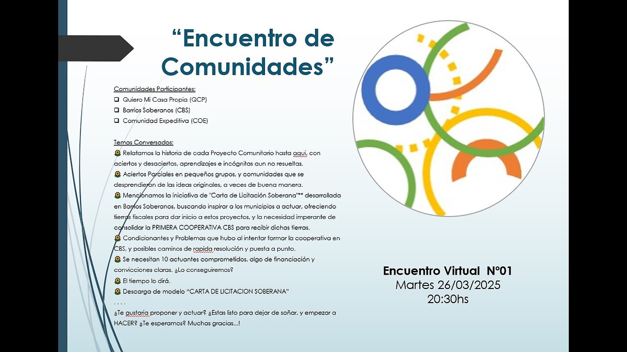 Encuentro QCP con CBS - Novedades, Historia reciente, Propuestas de Solución