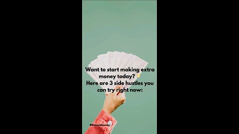 Top 3 Side Hustles You Can Start Today 🚀