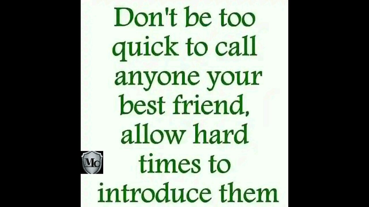 Don't call them best friend yet