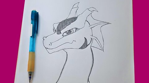 how to draw dragon by easy way