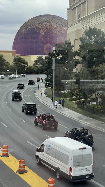 So Many Jeeps in Las Vegas Near The Sphere