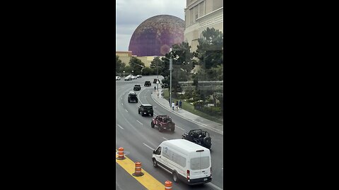 So Many Jeeps in Las Vegas Near The Sphere
