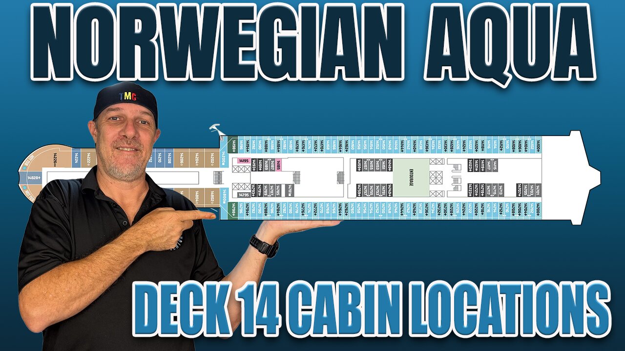 First Look! NCL Aqua Cabin Deck 14 | Tall Man's Cruise Adventures