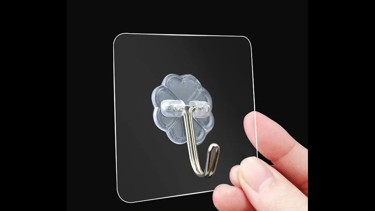 Transparent Reusable Seamless Self-Adhesive Wall Hooks, with Waterproof Design, for Bathroom Kitchen