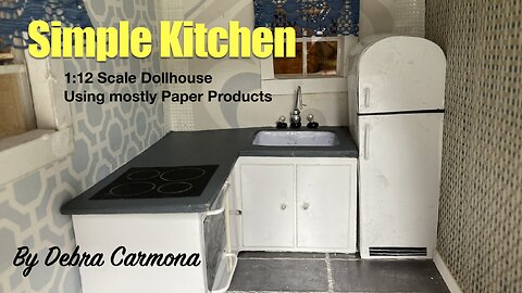 Simple 1970's Kitchen for a Dollhouse