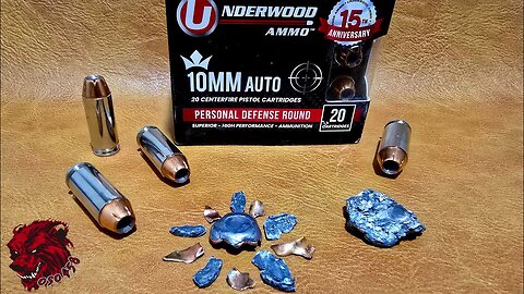 NIGHTMARISH WOUNDING: on ballistic gel, Crazy fast 135gn 10mm ammo from Underwood