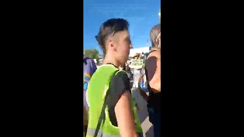 Protest Organizer Rips Off MAGA Hat