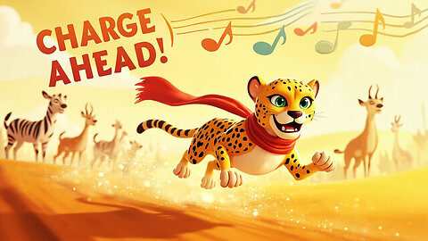 Cheetah Charges Ahead 🐆⚡ | Determination Song for Kids