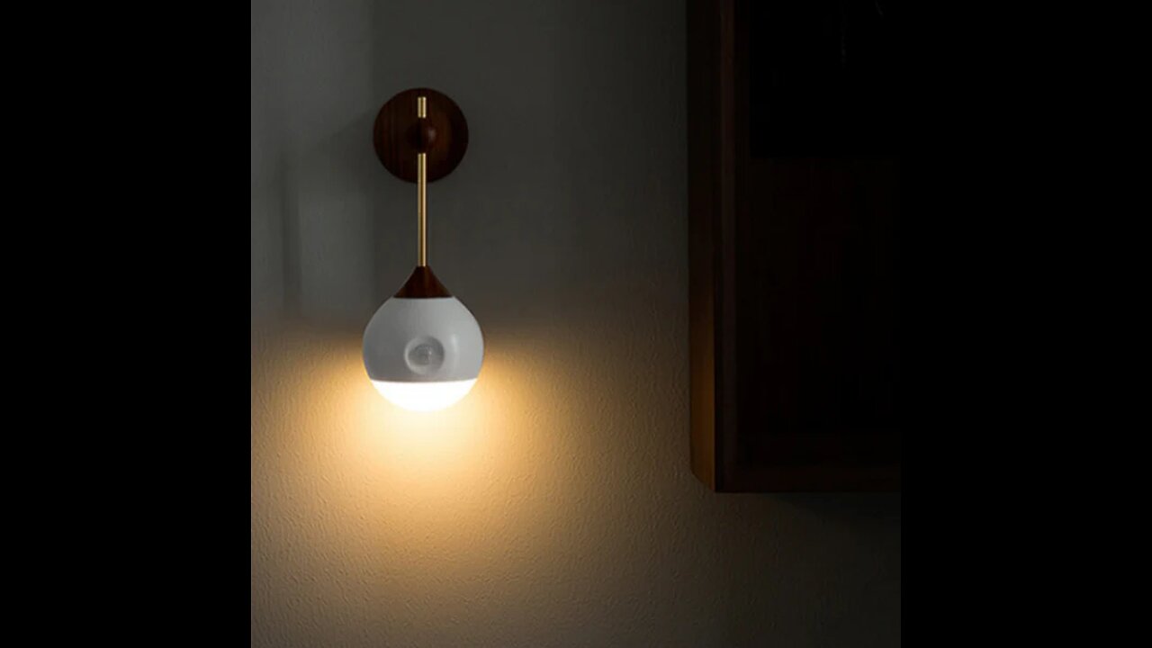 LED Wall Night Light With Sound Control, Detachable Design & Magnetic Absorption