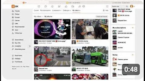 IN odnoklassniki ru you can copyright music videos without credits