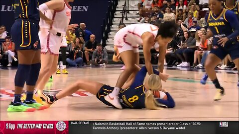 👀 TECH, Sophie Cunningham KICKS OFF defender from ground | Indiana Fever WNBA women's basketball