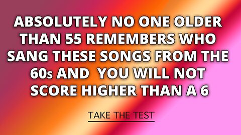 Who Performed These 1960s Hits?