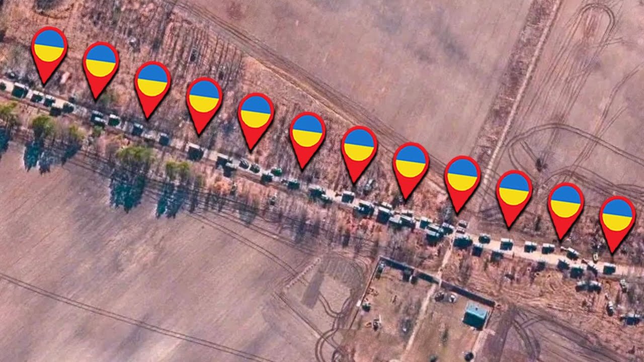 Russian Drones Obliterate Ukraine’s Largest Howitzer Convoy — Hundreds Destroyed!