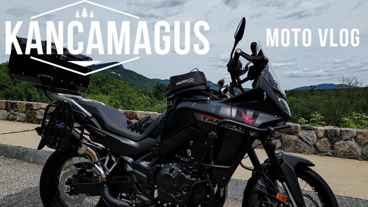 My First Moto Vlog Kancamagus Highway White Mountains Honda Transalp XL750 || DJI Action 5 Mic Mini