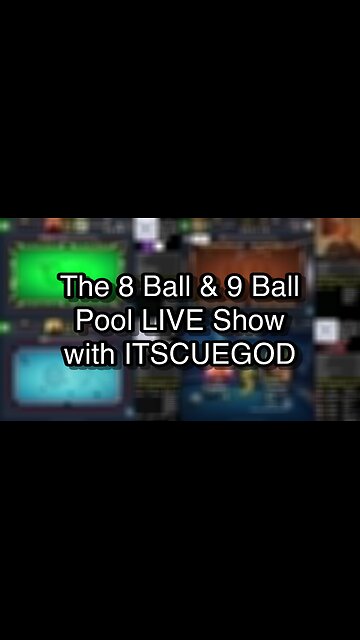 The 8 Ball & 9 Ball Pool LIVE Show with ITSCUEGOD