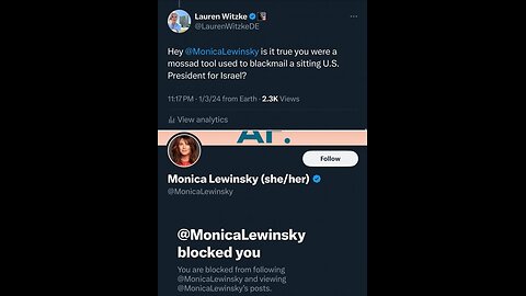 israel mossad mega blackmail liberal progressive democrat cult klan bill clinton on monica lewinski
			