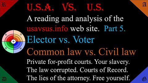 🔵🟠USA vs. US #5 | Common Law vs. Roman Civil law. Elector or Voter. chose your side!