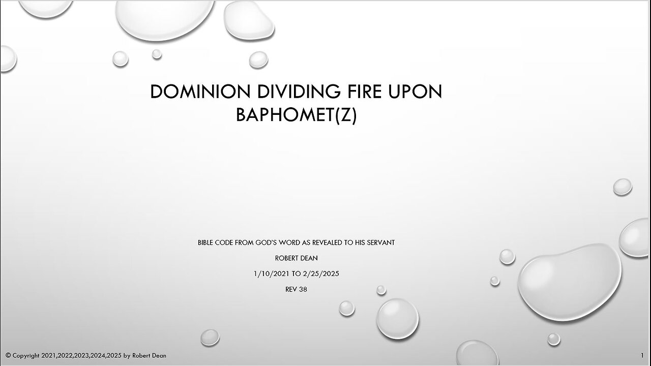 Dominion Bible Code Part 5 Deluge of Truth V38